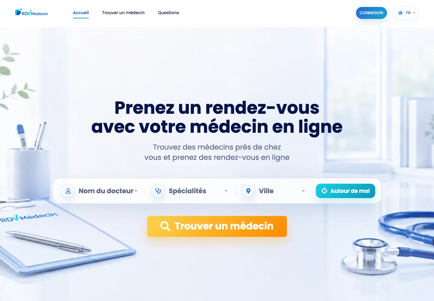 RDV Médecins — live platform